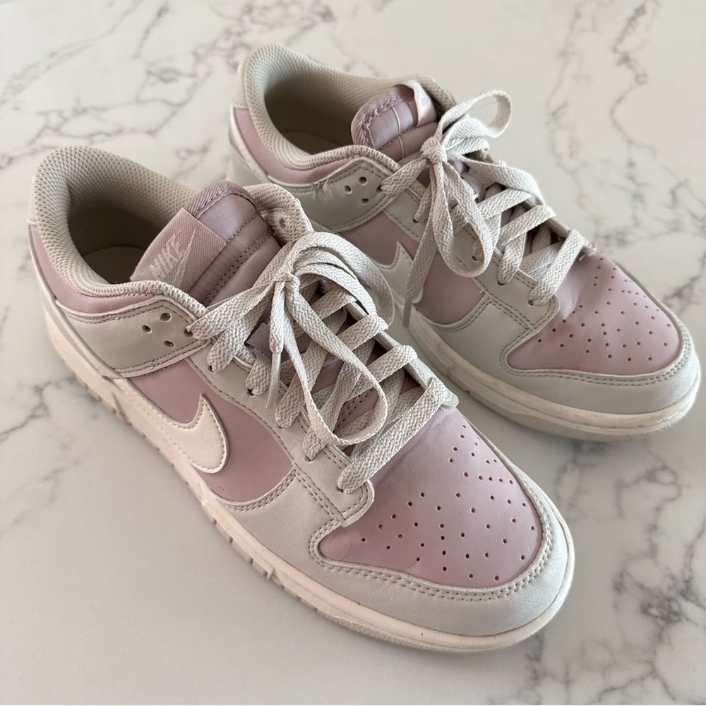 Nike Dunk Low Next Nature Sneakers - Light Bone / Platinum Violet - Size 9 - Picture 4 of 14